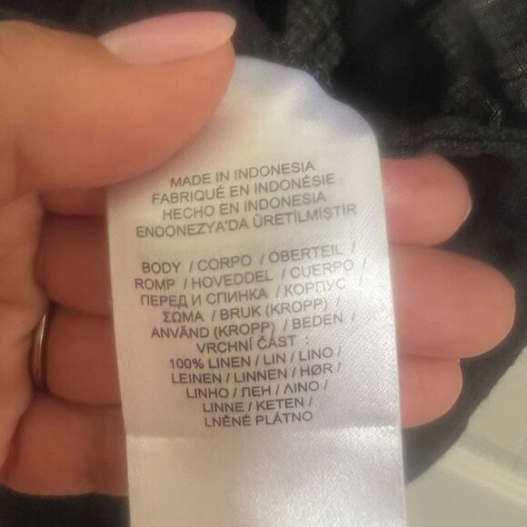 Lauren Ralph Lauren Black 100% Linen, Capsule, Minimalist, Neutral - Picture 7 of 7